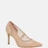 Pumps van mesh met strass