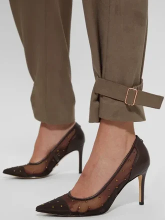 Pumps van mesh met strass