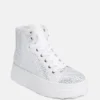 Quattro G hoge sneakers met strass