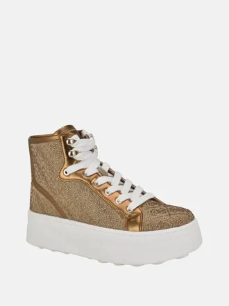 Quattro G hoge sneakers met strass