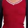 Raglan-trui met V-hals