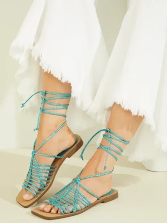 Rayana sandalen met bandjes en vetersluiting