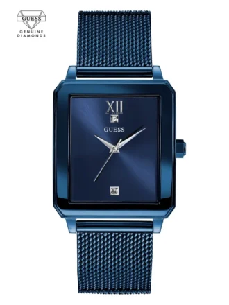 Rechthoekig horloge met blauwe diamant