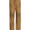 Relaxed broek van suède met drukknopen Relaxed broek van suède met drukknopen