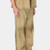 Relaxed broek van suède met drukknopen Relaxed broek van suède met drukknopen