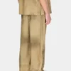 Relaxed broek van suède met drukknopen Relaxed broek van suède met drukknopen
