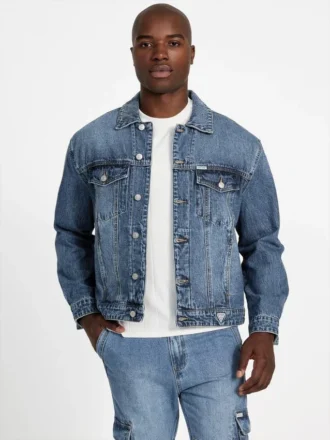 Relaxed denim truckerjas