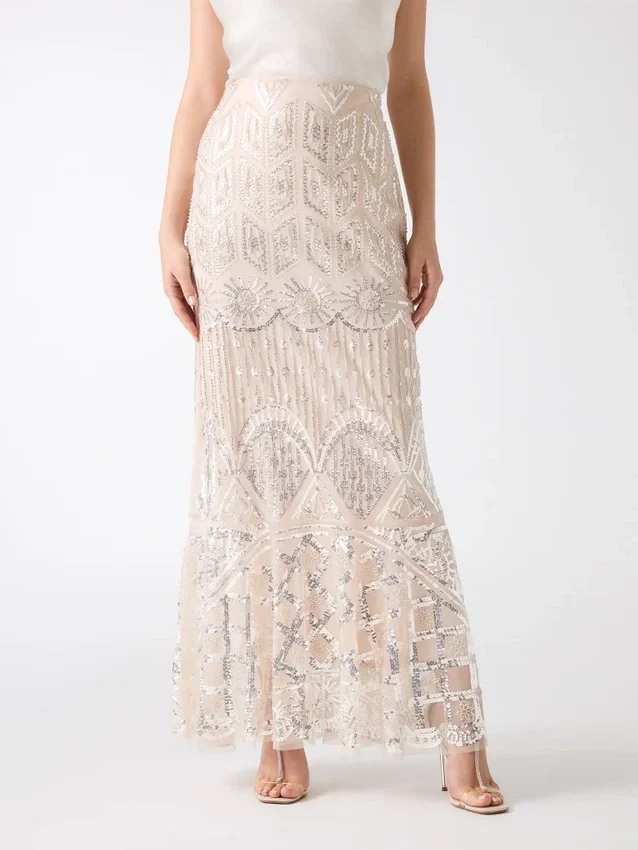 Rok met kristallen borduursels Rok met kristallen borduursels