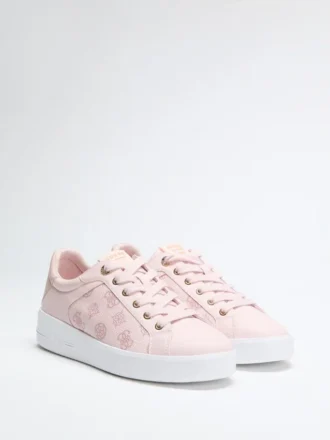 Ronii lage sneakers met pioenroos in reliëf