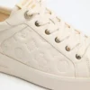 Ronii lage sneakers met pioenroos in reliëf
