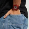 Rood chronograafhorloge Rood chronograafhorloge