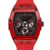Rood multifunctioneel horloge van kunststof en siliconen