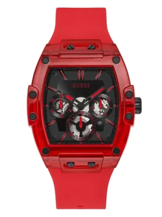 Rood multifunctioneel horloge van kunststof en siliconen