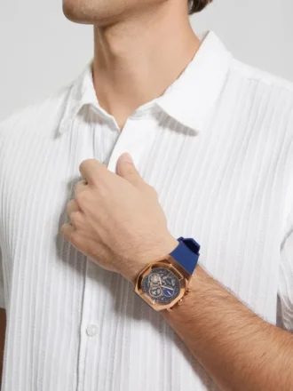 Roségoudkleurig chronograafhorloge