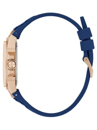 Roségoudkleurig en blauw multifunctioneel horloge