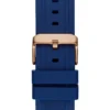 Roségoudkleurig en blauw multifunctioneel horloge Roségoudkleurig en blauw multifunctioneel horloge