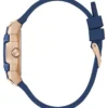 Roségoudkleurig en blauw multifunctioneel siliconenhorloge