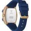 Roségoudkleurig en blauw multifunctioneel siliconenhorloge