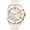Roségoudkleurig en wit multifunctioneel horloge Roségoudkleurig en wit multifunctioneel horloge