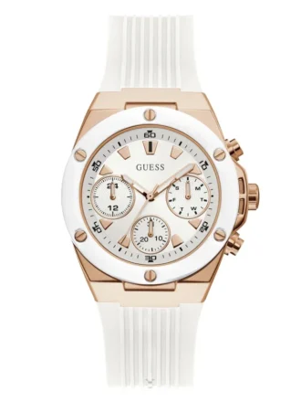 Roségoudkleurig en wit multifunctioneel horloge