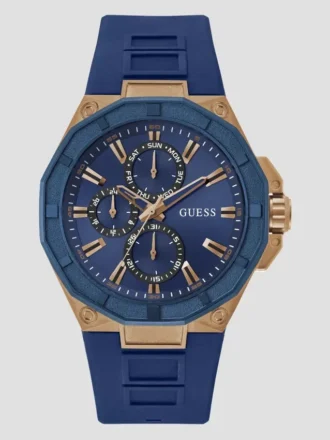 Roségoudkleurig siliconen chronograafhorloge