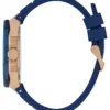 Roségoudkleurig siliconen chronograafhorloge