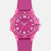 Roze analoog siliconenhorloge