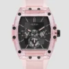 Roze multifunctioneel horloge van kunststof en siliconen