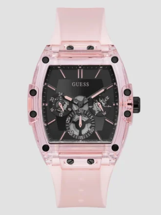 Roze multifunctioneel horloge van kunststof en siliconen