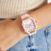 Roze multifunctioneel siliconenhorloge