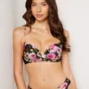 Rozenbloemen Push-up-bh