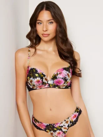 Rozenbloemen Push-up-bh