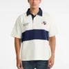 Rugbypolo met logo en korte mouwen