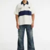 Rugbypolo met logo en korte mouwen