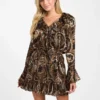 Sana Paisley-jurk met burnout-effect Sana Paisley-jurk met burnout-effect