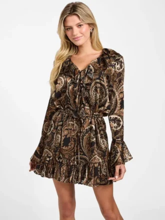 Sana Paisley-jurk met burnout-effect