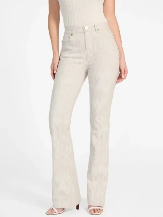 Sarah Monogram flared denim broek