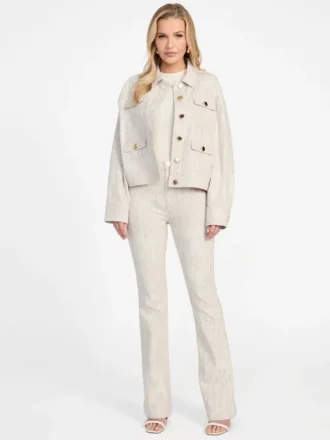 Sarah Monogram flared denim broek