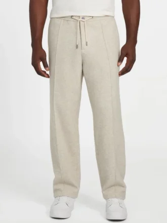 Scuba-chino van wolmix in gemêleerde kleur
