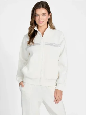 Scuba-sweatshirt met strass