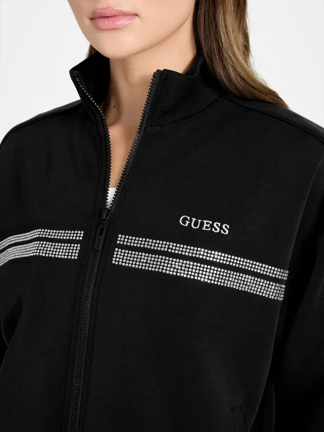 Scuba-sweatshirt met strass Scuba-sweatshirt met strass