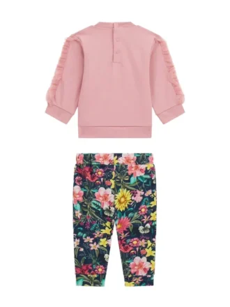 Set met sweatshirt en bloemenbroek (0-24 maanden)