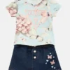 Set met T-shirt en rok met vlinderlogo (0-24 maanden) Set met T-shirt en rok met vlinderlogo (0-24 maanden)