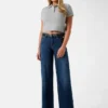 Sexy palazzo-Jeans met wijde pijpen en middelhoge taille