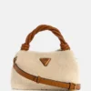 Shaida schapenvacht crossbodytas met handvat