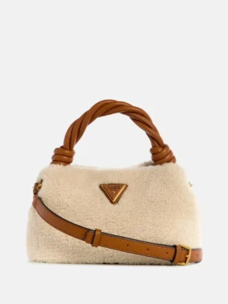 Shaida schapenvacht crossbodytas met handvat