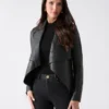 Shayna Drape leren jas Shayna Drape leren jas