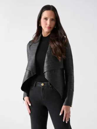 Shayna Drape leren jas