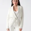 Shayna Drape leren jas Shayna Drape leren jas