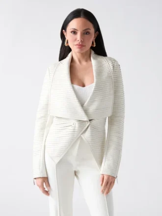 Shayna Drape leren jas
